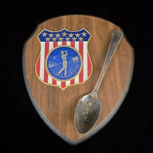 1981 US Open Merion Golf Club Plaque And Inscribed Spoon Vintage - Picture 1 of 10