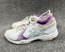 Asics Gel-Game Womens US 8 White Purple Netball Shoes Athletic UK 6 Ladies