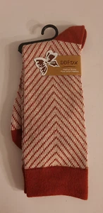 Calcetines de moda para mujer DDFOX pura comodidad 100 % algodón otoño y patrón Chevron blanco - Imagen 1 de 5