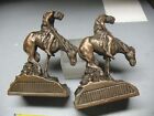 End Of  The  Trail Copper  Clad Bookends  6''   X    5''  Vintage   Original