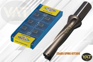 10x SPMG07T308-TG ER600 + D = 25xD5 broca completa/broca de placa reversible NUEVO - Imagen 1 de 1