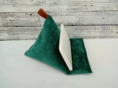 NEW Handmade Tablet  Tropic Green Pillow Ipad Cushion Stand Kindle beanbag - Image 1 of 4