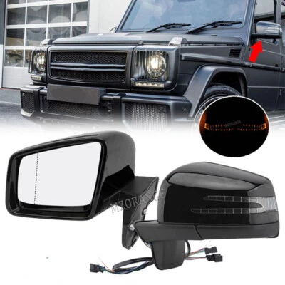 Juego de espejos retrovisores laterales de coche para Mercedes Benz clase G G500 G63 G550 G65 W463 negro Foto 1 de 4