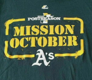 Camiseta Oakland A's Athletics S Pequeña 2013 Postemporada Usada en Excelente Condición Majestic INV318  - Imagen 1 de 7