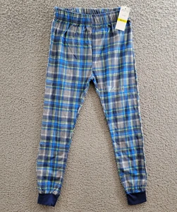 Max & Olivia Plaid Elastic Waist Pajama Pants Big Girls M 8/10 Navy Pullon - Picture 1 of 15