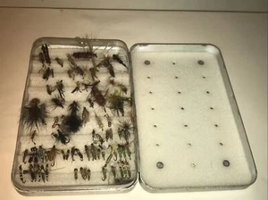 orbex perrine hand tied fly collection aluminum box vintage - Picture 1 of 7