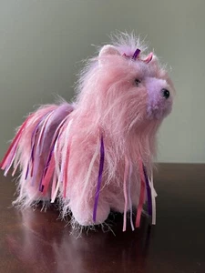 Ganz Webkinz Ribbon Yorkie Dog Pink Purple Stuffed Animal Plush No Code HM410 - Picture 1 of 14