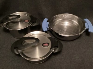 Fissler Intensa Topf Pfanne Set Edelstahl Deckel Stapelfunktion Messskala - Bild 1 von 23