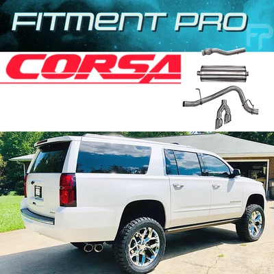 Corsa 14749 3" Catback escape doble 4" puntas para GMC Yukon Denali XL 2015-20 6,2 L Foto 1 de 4