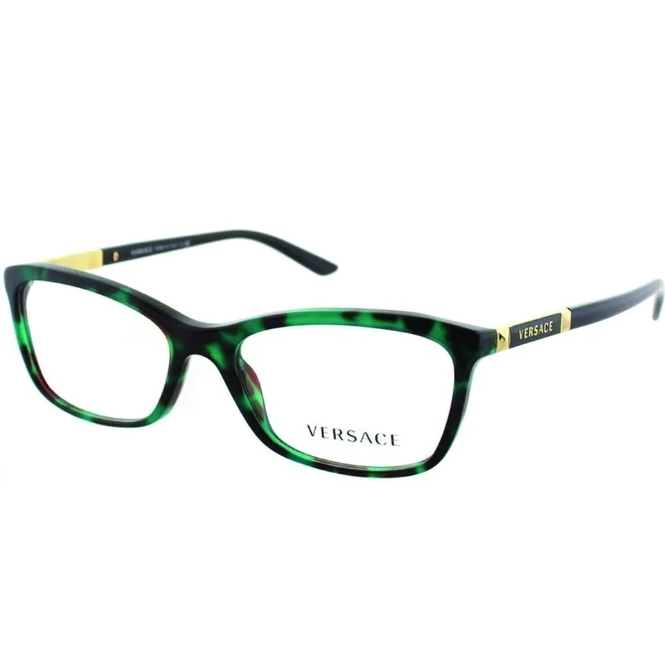 Versace Women's Havana/Green Eyeglasses 0VE3186 5076 54 - Image 1 of 3