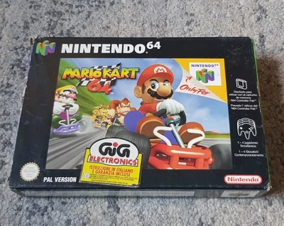 MARIO KART 64 N64 PAL GIG ITA ESP COMPLETO + PROTECTOR - Immagine 1 di 4