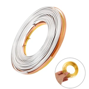 3 Pezzi Filo per Creazione Gioielli Striscia Piatta Lega Alluminio Artigianato - Foto 1 di 12