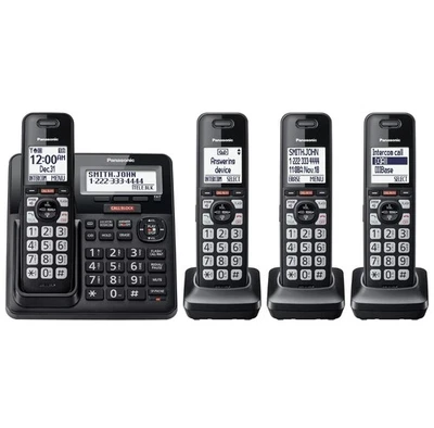 Panasonic KX-TGF944 Black 4 Cordless Handsets Digital Answering NEW NO BELT CLIP - Image 1 of 4