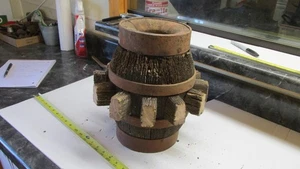 Antiguo cubo de rueda de vagón de madera decoración Western Lodge/rancho rústico - Imagen 1 de 6