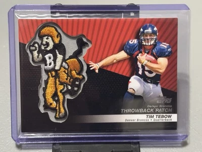 2010 Topps Throwback Patch Tim Tebow #LPC-36 Denver Broncos - Image 1 of 2