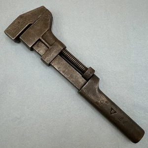 Billings Coes 10" All Steel Adjustable Monkey Wrench Vtg Antique - Picture 1 of 17