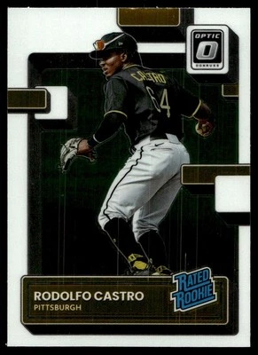 2022 Donruss Optic RATED ROOKIE Rodolfo Castro Rookie Pittsburgh Pirates #90 - Image 1 of 2