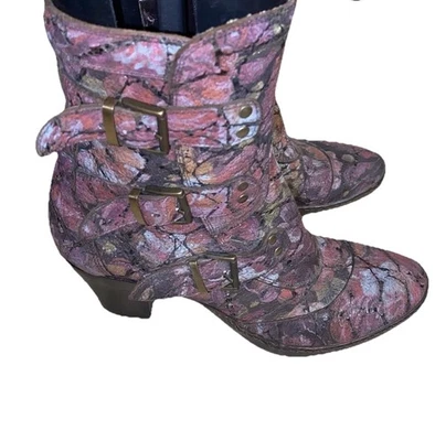 Botas femininas Gianni Barbara salto multicolorido couro italiano tamanho 38 - Imagem 1 de 4