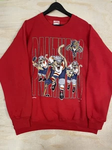 Vintage Florida Panthers Sweatshirt Mens XL NHL Hockey Nutmeg 90s Graphic Pullov - Picture 1 of 6
