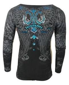 Xtreme Couture by AFFLICTION Women's LONG SLEEVE T-Shirt SANDSTONE Biker - Picture 1 of 10