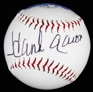 Hank Aaron Signed "Henry Aaron" Tribute Rawlings Cooperstown Baseball Ball JSA - Picture 1 of 3