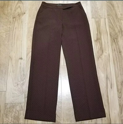 Pantalones Nos Y2k De Colección Moda International Mujer 8 Marrón Chocolate Lunares Pantalón Foto 1 de 4