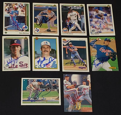 1980/90's - MONTREAL EXPOS & OTHERS - BASEBALL - AUTOGRAPH - CARD (10) ORIGINAL - Image 1 of 4