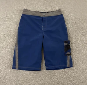 The North Face Swim Trunks Shorts Youth Boys 14 Blue Camo Pockets - Picture 1 of 8