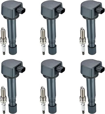 6X Ignition Coil + Spark Plug For 2009-2015 Honda Pilot 3.5L V6 UF624 - Image 1 of 4