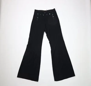 Vtg 40s WWII Mens 28x34 Distressed Wool US Navy Cracker Jack Bell Bottoms Pants - Picture 1 of 13