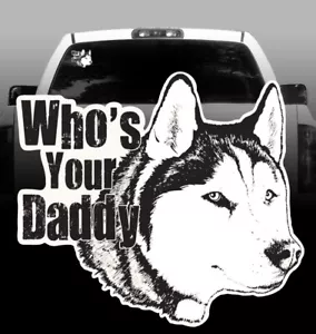 Who's Your Daddy? Siberian Husky - Vinyl Decal - High Quality, Car, Window - Picture 1 of 1