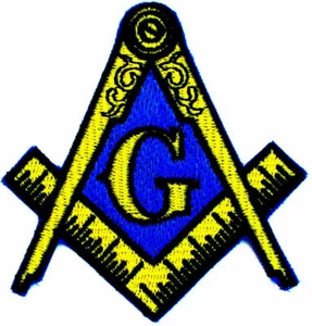 Parche de emblema bordado masónico de hierro - Imagen 1 de 3