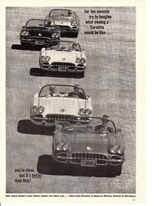 1960 CHEVROLET CORVETTE ~ ORIGINAL PRINT AD - Picture 1 of 1