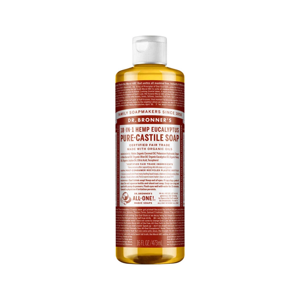 Dr. Bronner's Pure-Castile мыло жидкость (конопля 18 в 1) эвкалипт 473 мл - Изображение 1 из 3