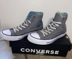 Converse Unisex Chuck Taylor All Star Hi Top Shoes Grey Shoreline Blue Sz 7 M 9W - Picture 1 of 12