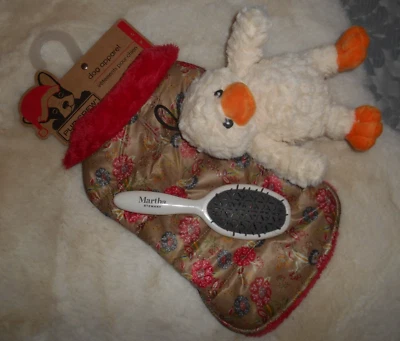 СОБАКА домашних животных пальто куртка лот плюшевый ПИСК ИГРУШКА Марта Стюарт щетка размер: XS-S - Изображение 1 из 4