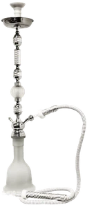 40 INCH INHALE (R) INDIA EGYPTIAN STYLE HOOKAH WITH A LARGE HOSE WHITE - Picture 1 of 4