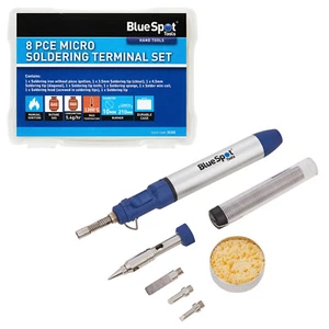8pc Micro Soldering Kit Cordless Refillable Butane Gas Solder Iron Blow Torch - Picture 1 of 13
