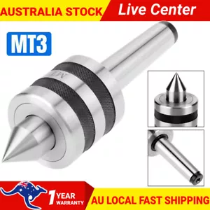 Live Center Morse Taper Triple Bearing Lathe Tool Carbide Tipped For CNC MT3 AU - Picture 1 of 11