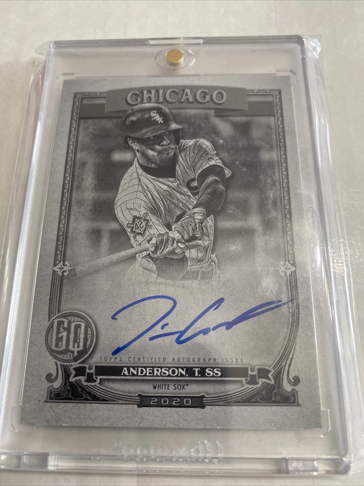 2020 Topps Gypsy Queen Black And White Tim Anderson Auto 36/42 - Image 1 of 2