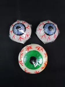 Vintage Set of 3 Spooky Floating Eyeball Candles, 3D Halloween Candles NWT - Picture 1 of 5