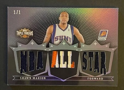 2007-08 Topps Triple Threads Shawn Marion Jersey patch card 1/1 - Image 1 of 4