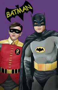 Batman Robin Adam West Burt Ward DC comic art 11x17 tribute print Dan DeMille - Picture 1 of 1