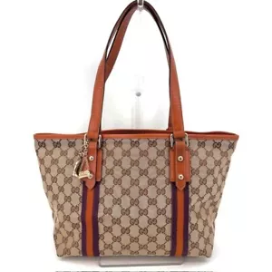 Gucci GG Canvas Sherry Line Charm Tote Bag Authenticity - Picture 1 of 17