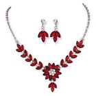 Fashion Latest Stylish Design Fancy Crystal Diamond Necklace Jewellery Set for W