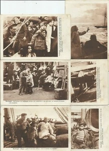 SEI CARTOLINE ORIGINALI D'EPOCA FILM ARTISTICA GLORIA NAUFRAGIO CINEMA MUTO 1916 - Picture 1 of 7
