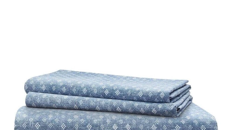 Lauren Ralph Lauren Gavin Two (2) King Blue Diamond Sheet Pillowcases SRP