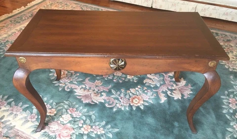 Baker Milling Road Console End Table English Provincial Cabriole Legs 1 of 2 Cover
