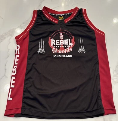 REBEL Thai Boxing Men's Sz Small Jersey  Shirt MMA Kickboxing  - EUC - Image 1 of 4