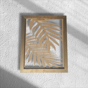 Tropical Leaf Deko Paravent Schrank quadratisch MDF Laser geschnitten - Bild 1 von 1